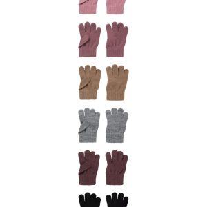 Name It Vanter Mini Magic Gloves 6-pak 2-6 år Black