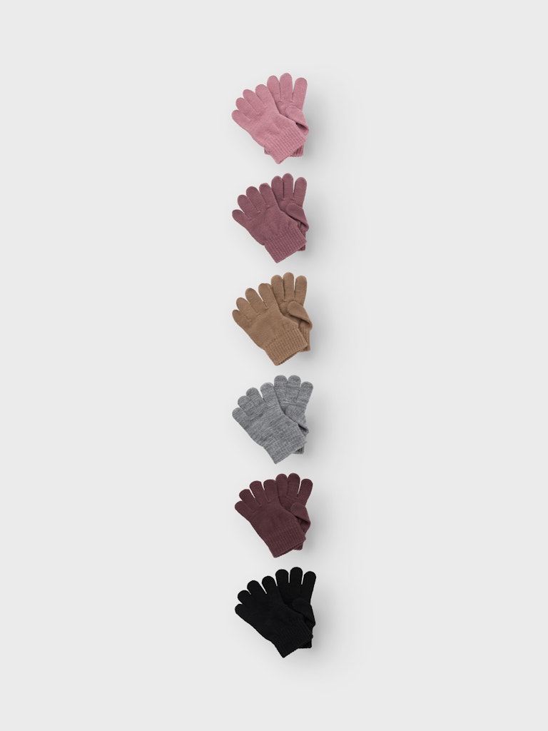 Name It Vanter Mini Magic Gloves 6-pak 2-6 år Black - Billede 3