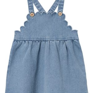 Lil' Atelier Kjole SL Kaja Denim Skirtall Medium Blue Denim