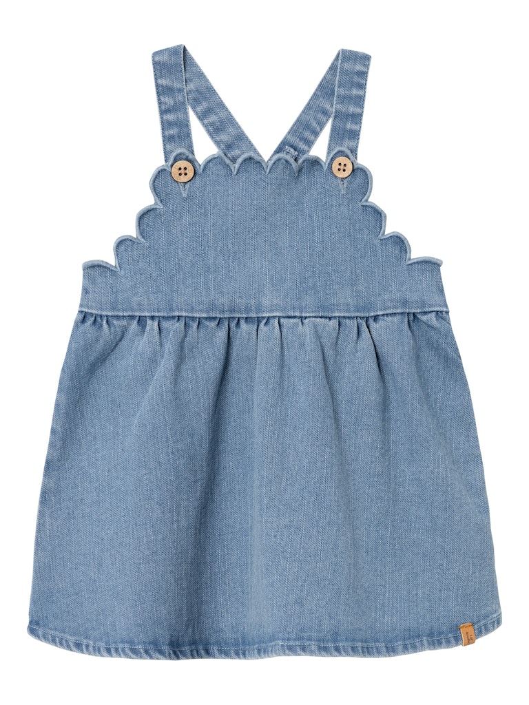 Lil' Atelier Kjole SL Kaja Denim Skirtall Medium Blue Denim