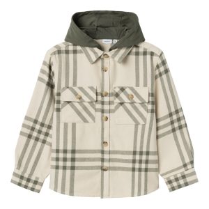 Name It Skjorte LS Osom Overshirt Tea Leaf