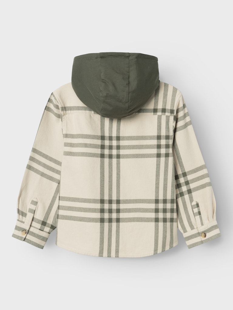 Name It Skjorte LS Osom Overshirt Tea Leaf - Billede 3