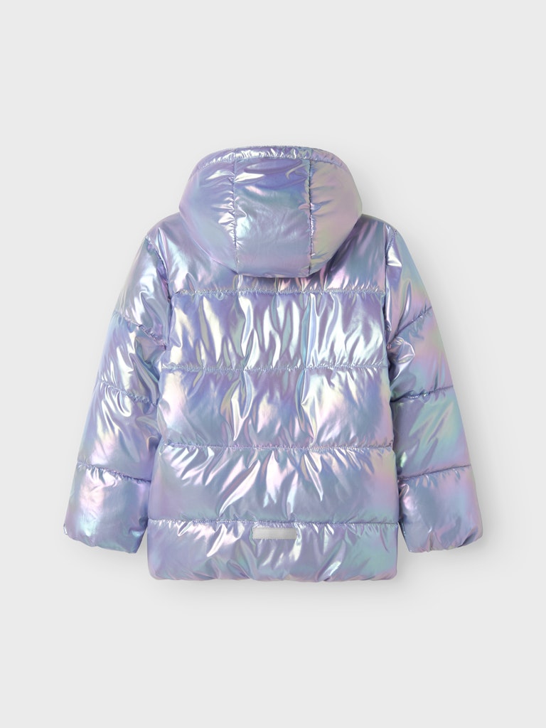 Name It Jakke Kids Molina Puffer Shiny Pastel Lilac - Billede 2