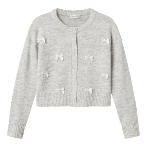 Name It Cardigan Kids LS Strik Karin Light Grey Melange