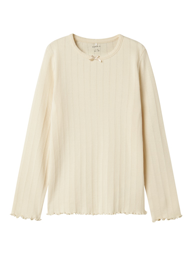 Name It T-shirt LS Kids Nolea Slim Parchment