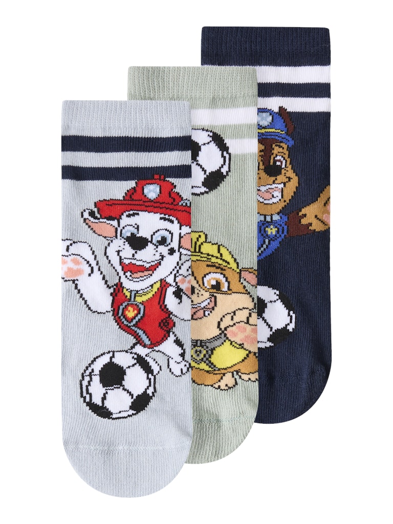Name It Sokker Mini 3-pak Jonathan Paw Patrol Dusty Blue