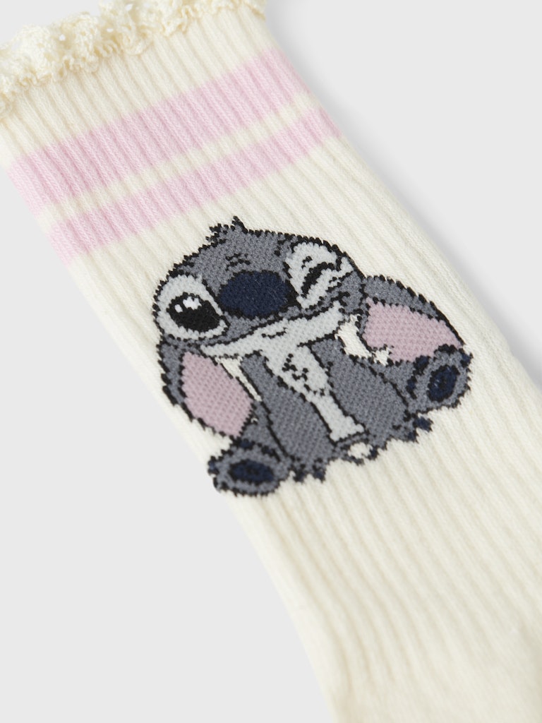Name It Tennissokker Kids Akini Stitch Cloud Dancer - Billede 3