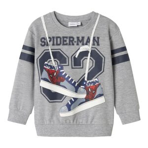 Name It Sweatshirt LS Mini Adam Spider Man Grey Melange
