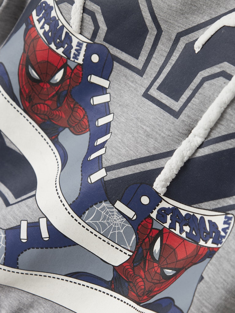 Name It Sweatshirt LS Mini Adam Spider Man Grey Melange - Billede 3