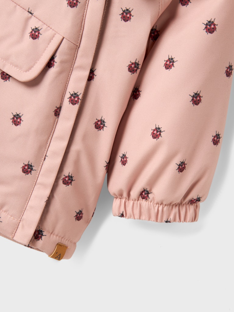 Lil' Atelier Vinterjakke Baby Snow05 Mariehøne AOP Misty Rose - Billede 3