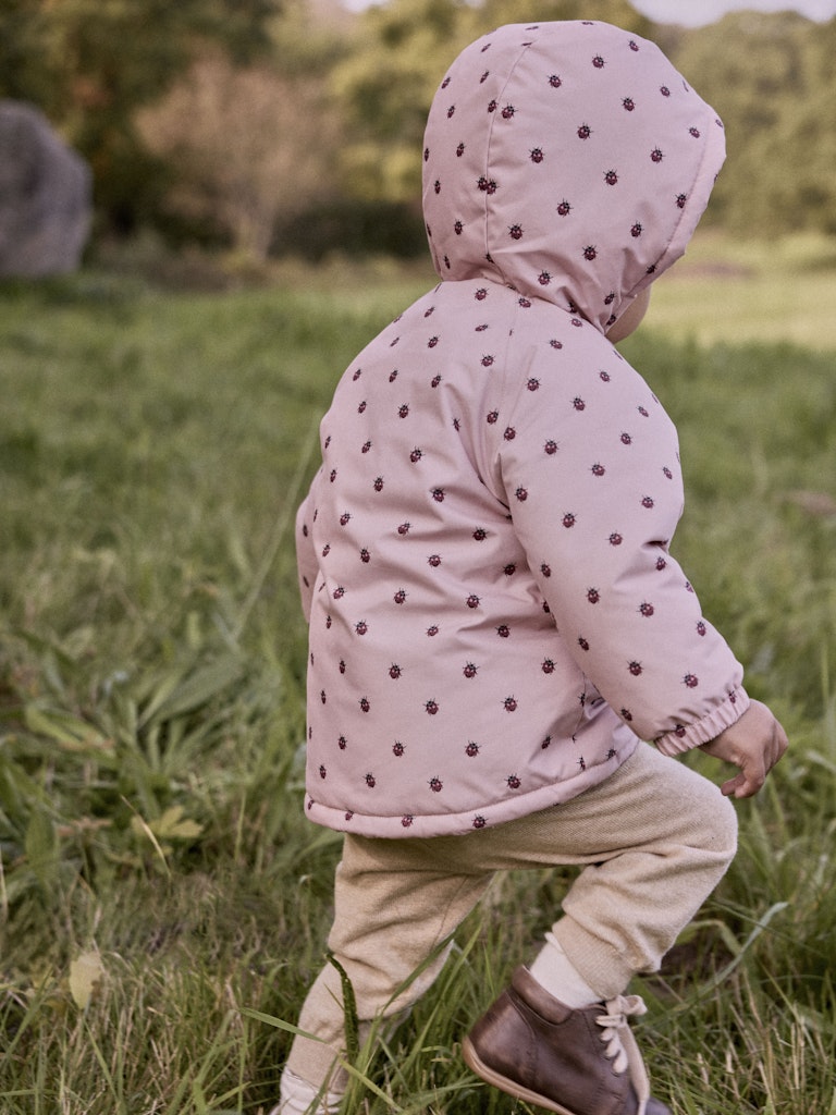 Lil' Atelier Vinterjakke Baby Snow05 Mariehøne AOP Misty Rose - Billede 5