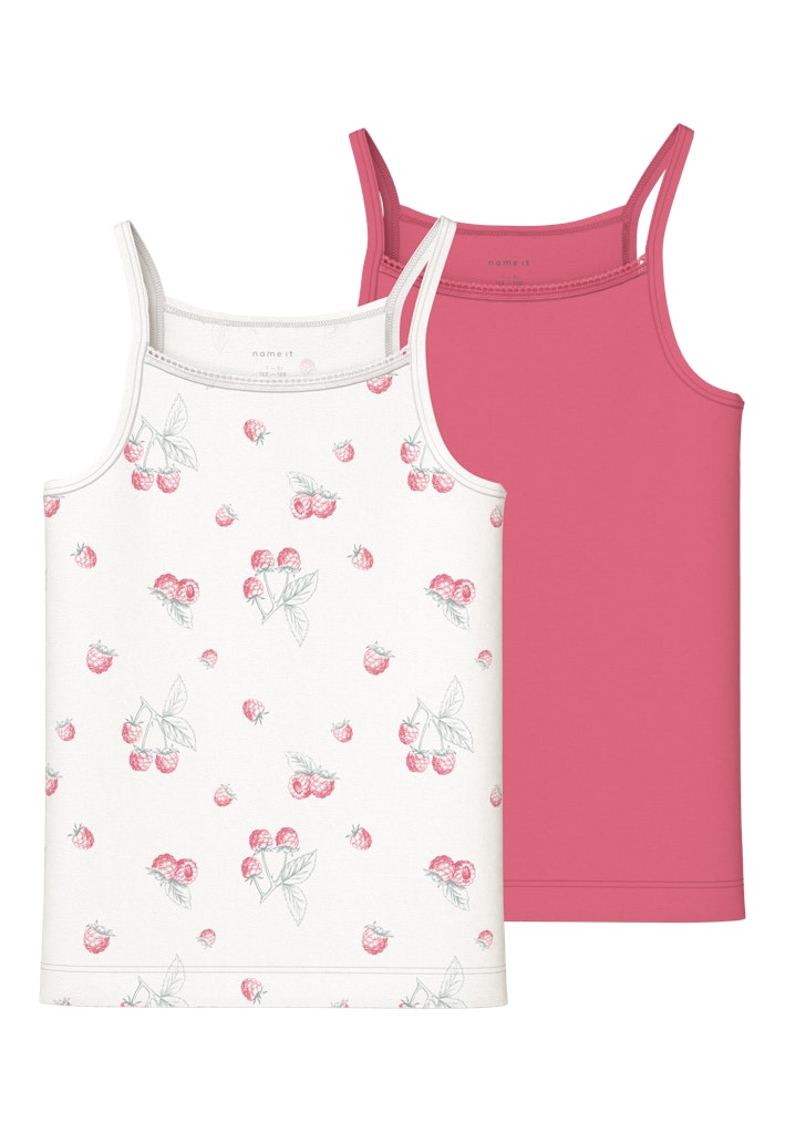 Name It Undertrøjer 2-pak Strap Top Raspberry Cloud Dancer