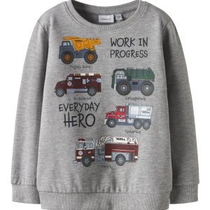 Name It Sweatshirt LS Mini Orson Tonka Grey Melange