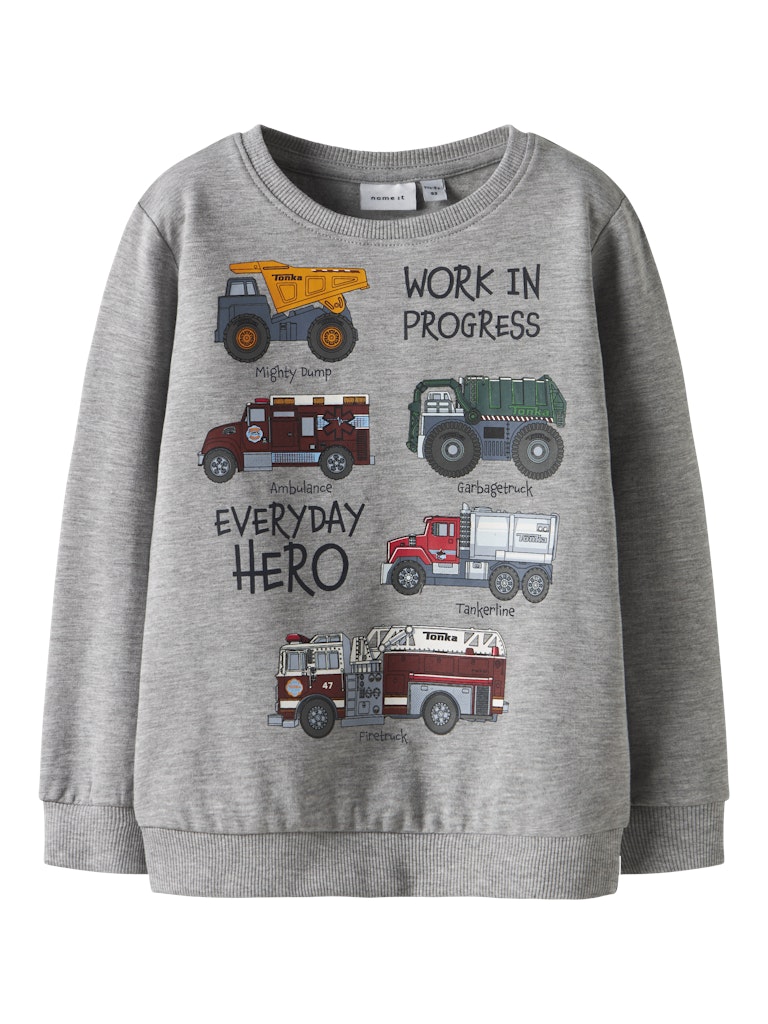 Name It Sweatshirt LS Mini Orson Tonka Grey Melange
