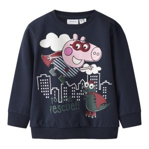 Name It Sweatshirt LS Mini Olin Gurli Gris Navy Blazer