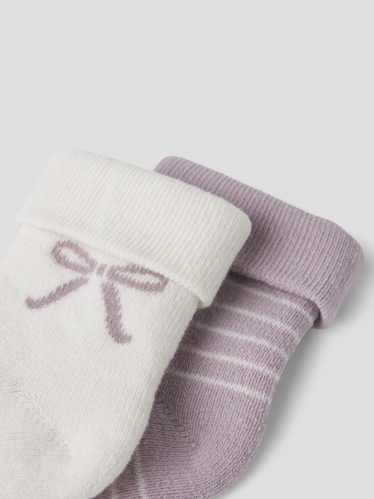 Name It Sokker Baby Rifia 2-pak Terry Frotte Keepsake Lilac - Billede 2