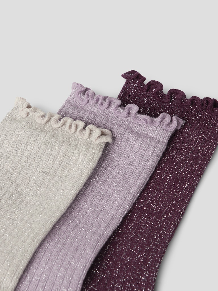 Name It Sokker Kids 3-pak Rosie Keepsake Lilac - Billede 3