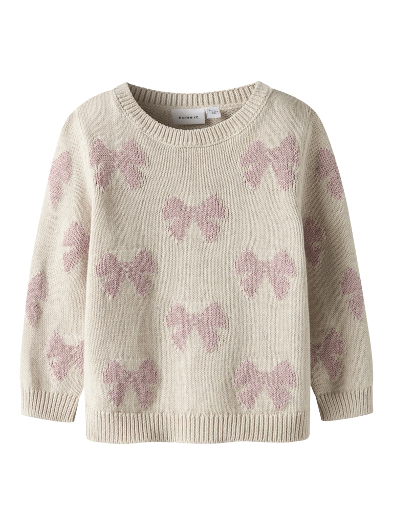 Name It Sweatshirt LS Mini Rekka Strik Peyote Melange