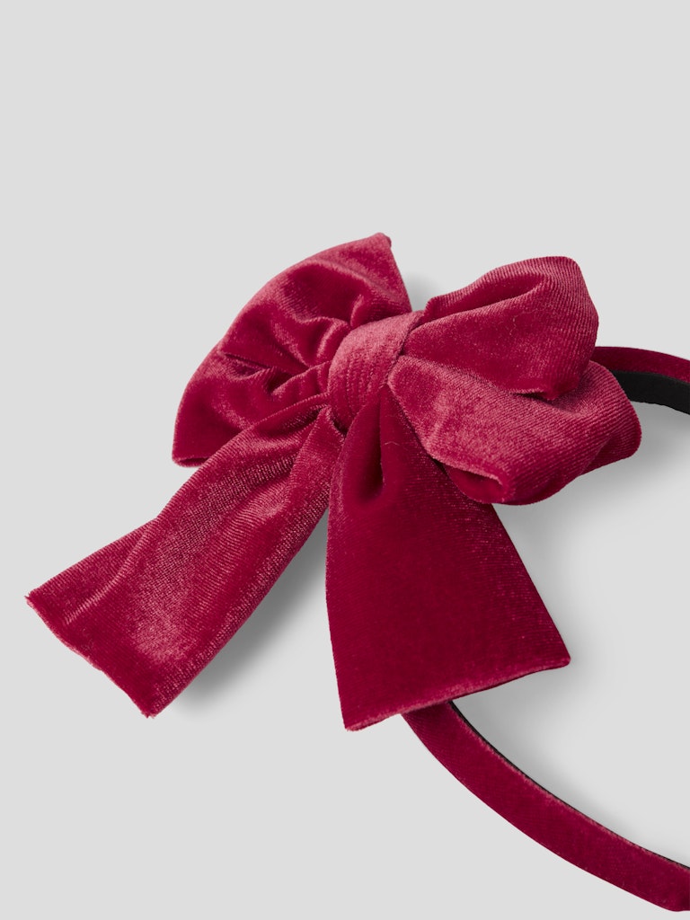 Name It Hårbøjle Relvet Christmas Hairbrace Jester Red - Billede 2