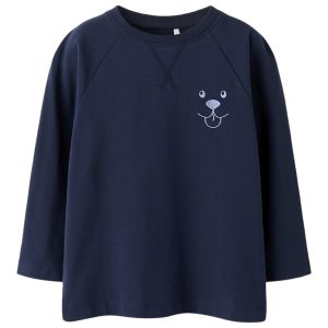 Name It T-shirt LS Mini Robbi Navy Blazer