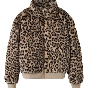 Name It Pelsjakke Kids Mila Faux Fur Humus