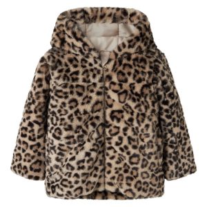 Name It Pelsjakke Mini Mila Faux Fur Humus