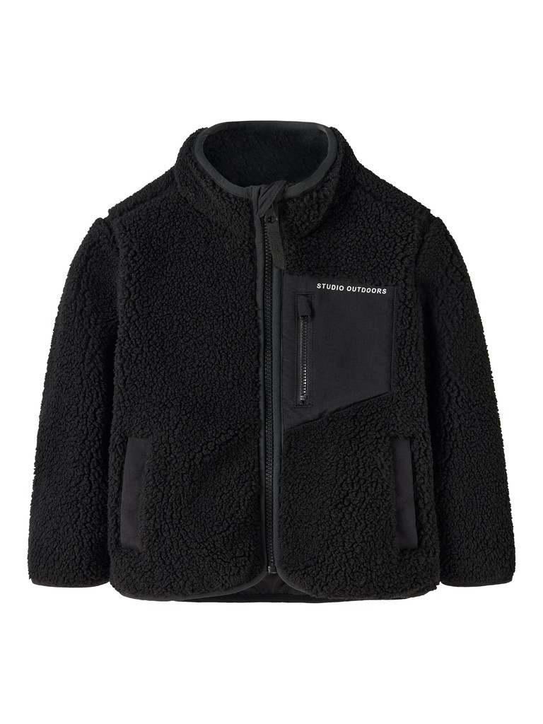 Name It Fleece Jakke Mini Mattia Sherpa PB1 Black