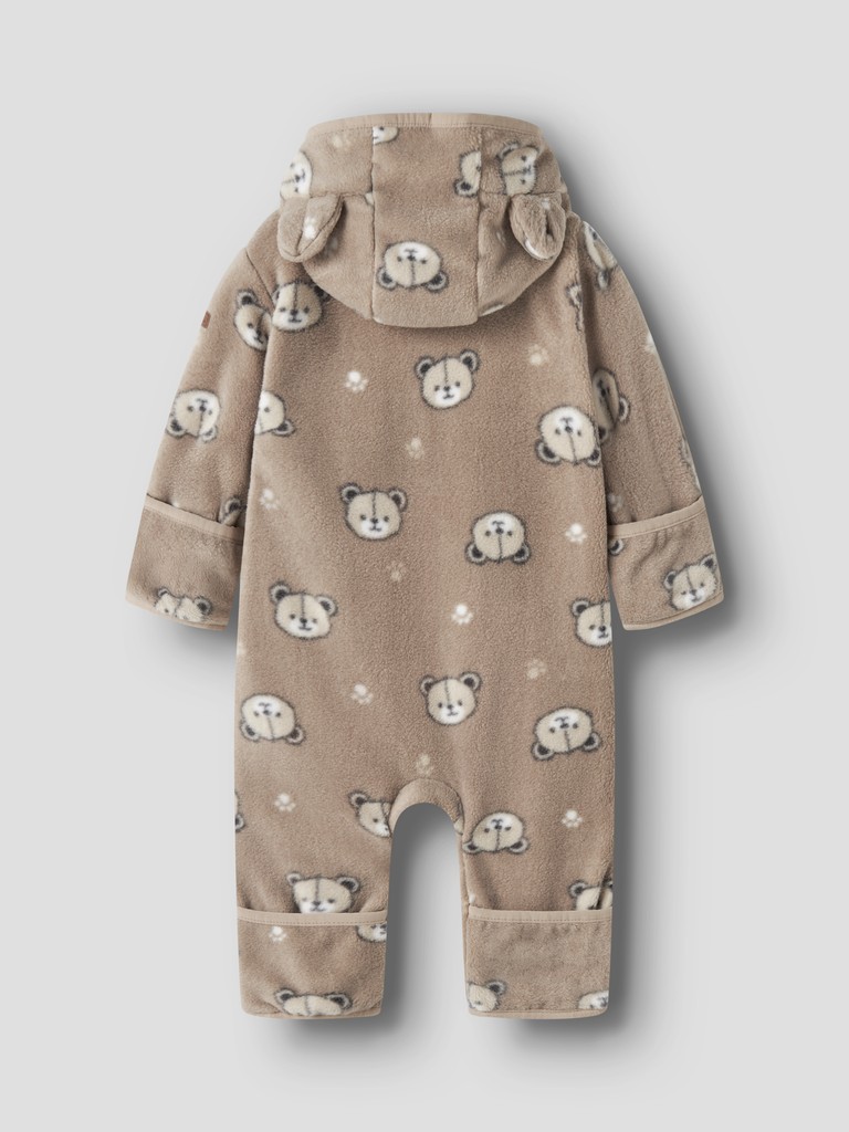 Name It Heldragt Baby Fleece Meeko AOP Silver Mink - Billede 2