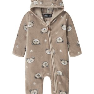 Name It Heldragt Baby Fleece Meeko AOP Silver Mink