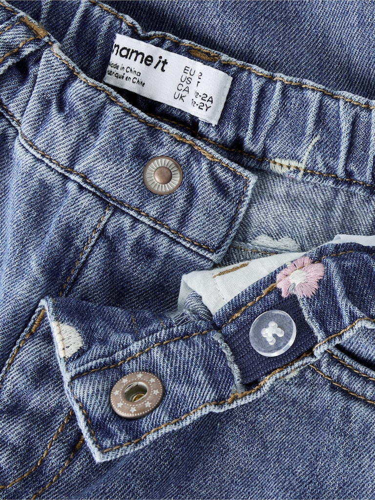 Name It Jeans Mini Bella Barrel Medium Blue Denim - Billede 3