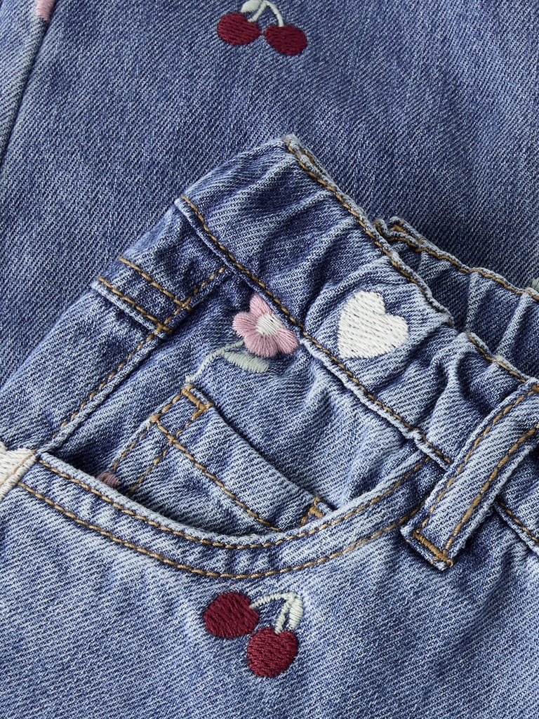 Name It Jeans Mini Bella Barrel Medium Blue Denim - Billede 4
