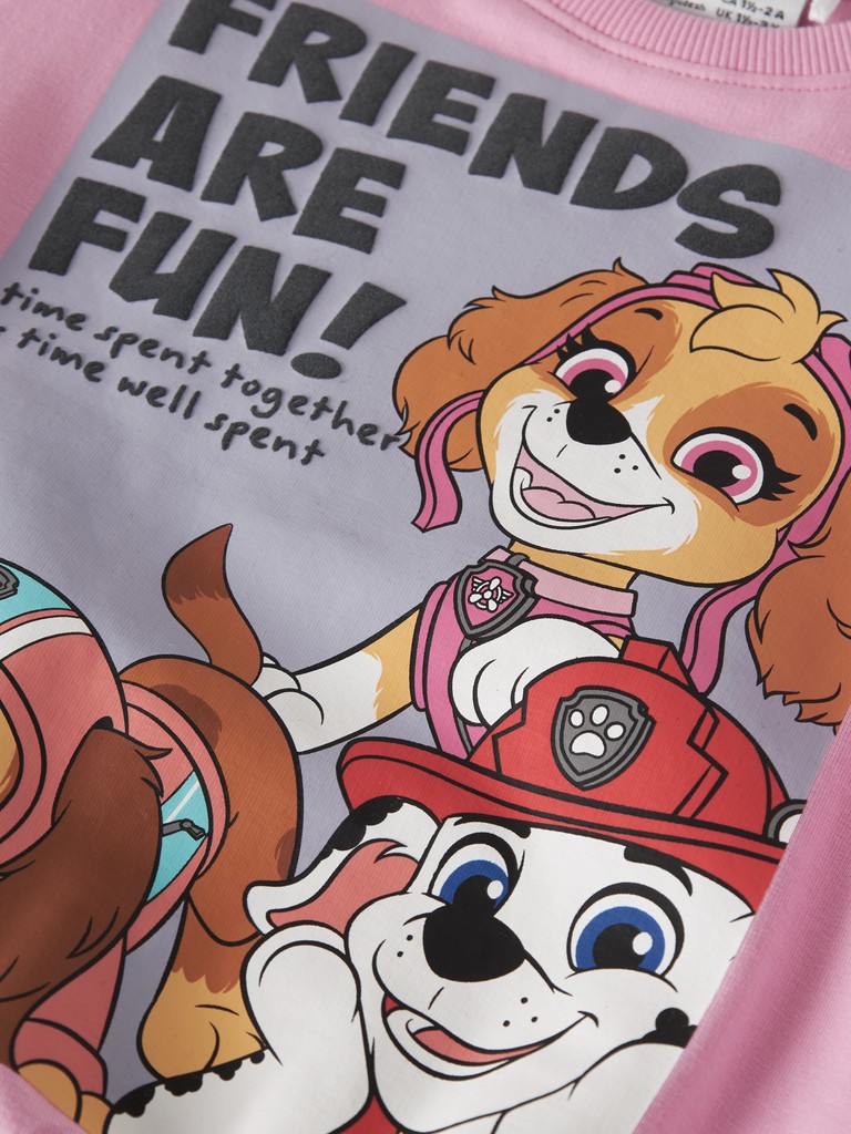 Name It Sweatshirt LS Mini Arina Paw Patrol Begonia Pink - Billede 3