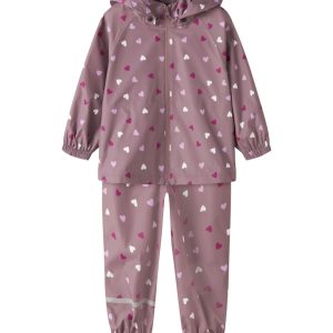 Name It Regntøj Mini Drain05 Set AOP Wishful Mauve