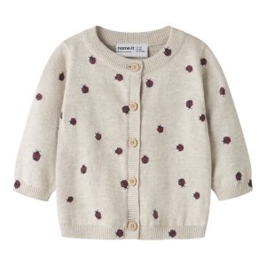 Name It Cardigan Baby LS Strik Kikki Peyote Melange