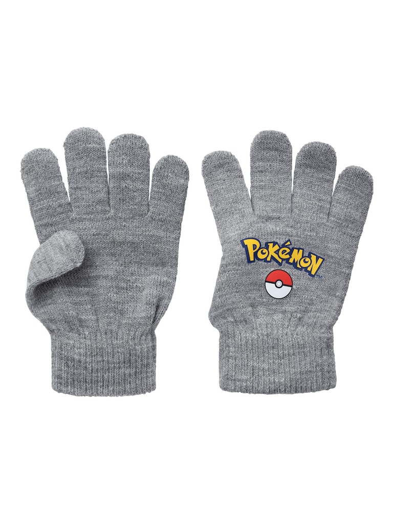 Name It Vanter Skjalm Pokemon Magic Gloves Grey Melange