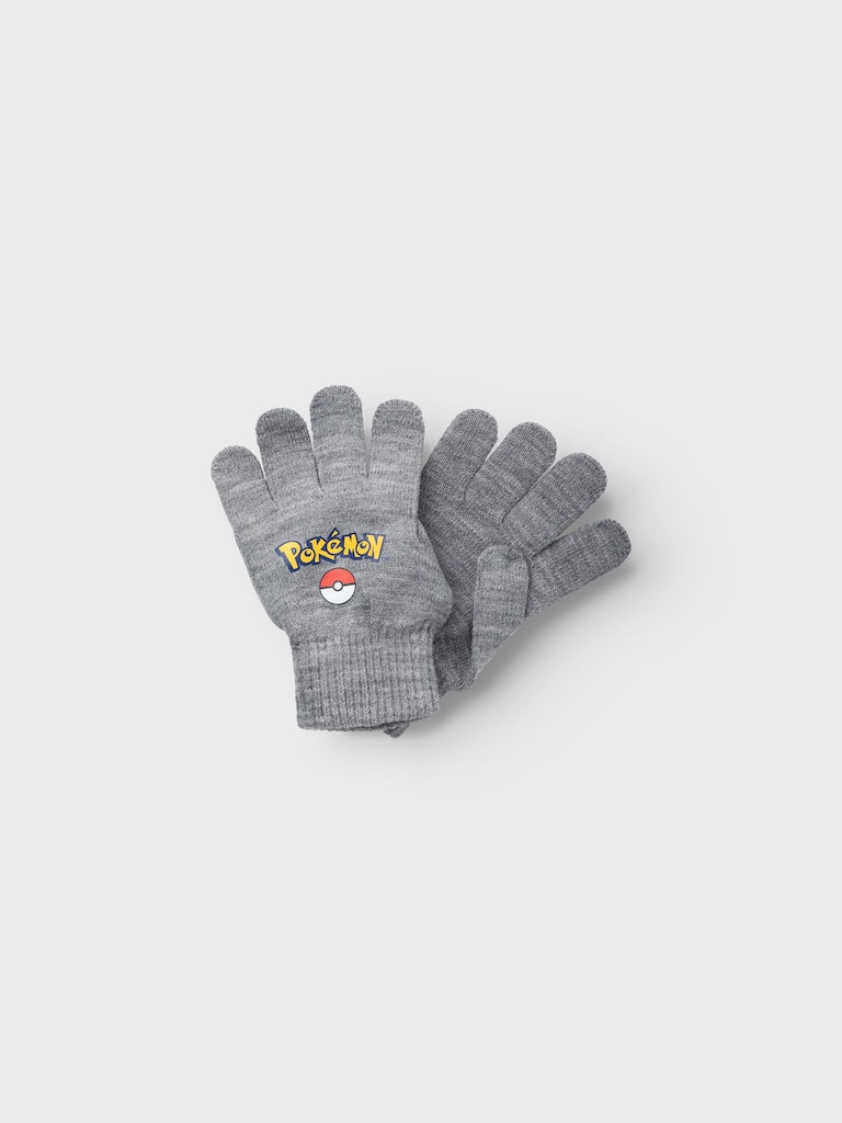Name It Vanter Skjalm Pokemon Magic Gloves Grey Melange - Billede 3