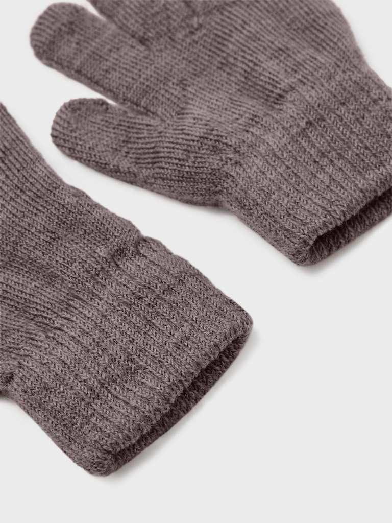 Name It Uld Vanter Strik Holla Gloves Peppercorn - Billede 3
