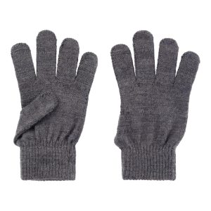 Name It Uld Vanter Strik Holla Gloves Iron Gate