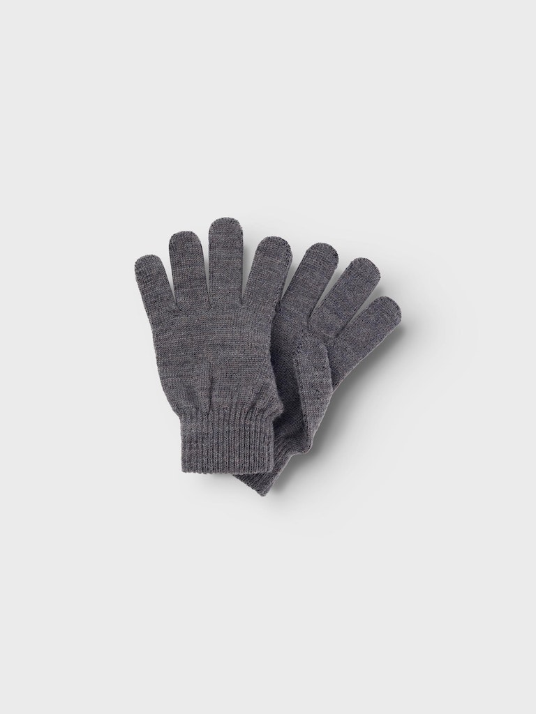 Name It Uld Vanter Strik Holla Gloves Iron Gate - Billede 3