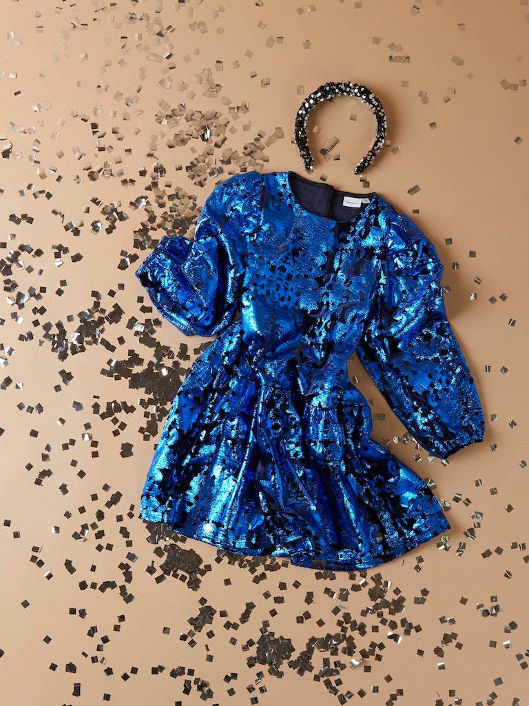 Name It Kjole LS Rulla Dazzling Blue - Billede 4