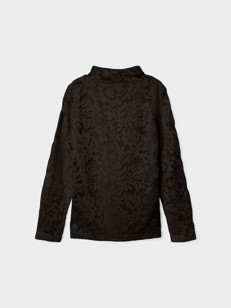 Name It Bluse LS Rydia Mock Neck Black - Billede 2