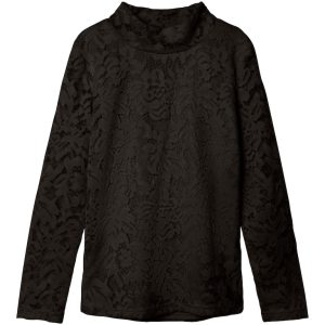 Name It Bluse LS Rydia Mock Neck Black
