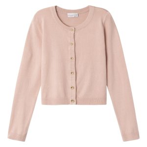Name It Cardigan LS Strik Valma Short Rose Smoke