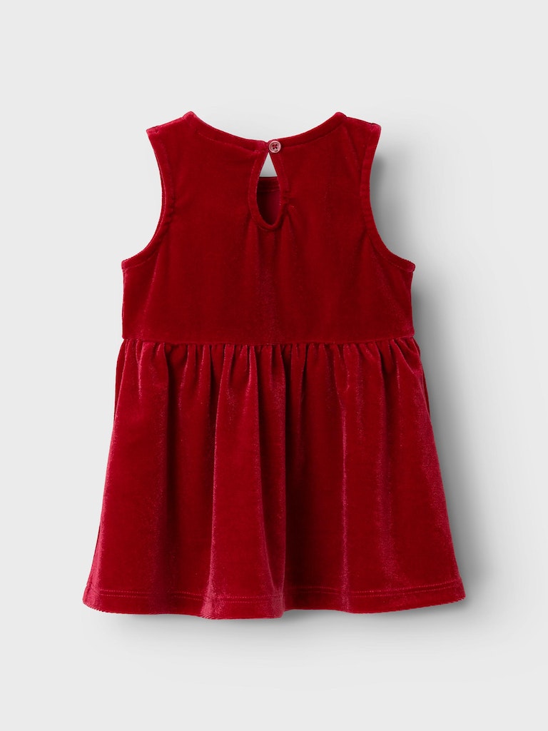 Name It Kjole SL Revel Velour Jester Red - Billede 2