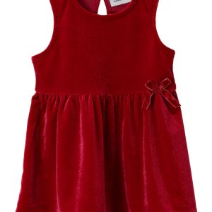Name It Kjole SL Revel Velour Jester Red