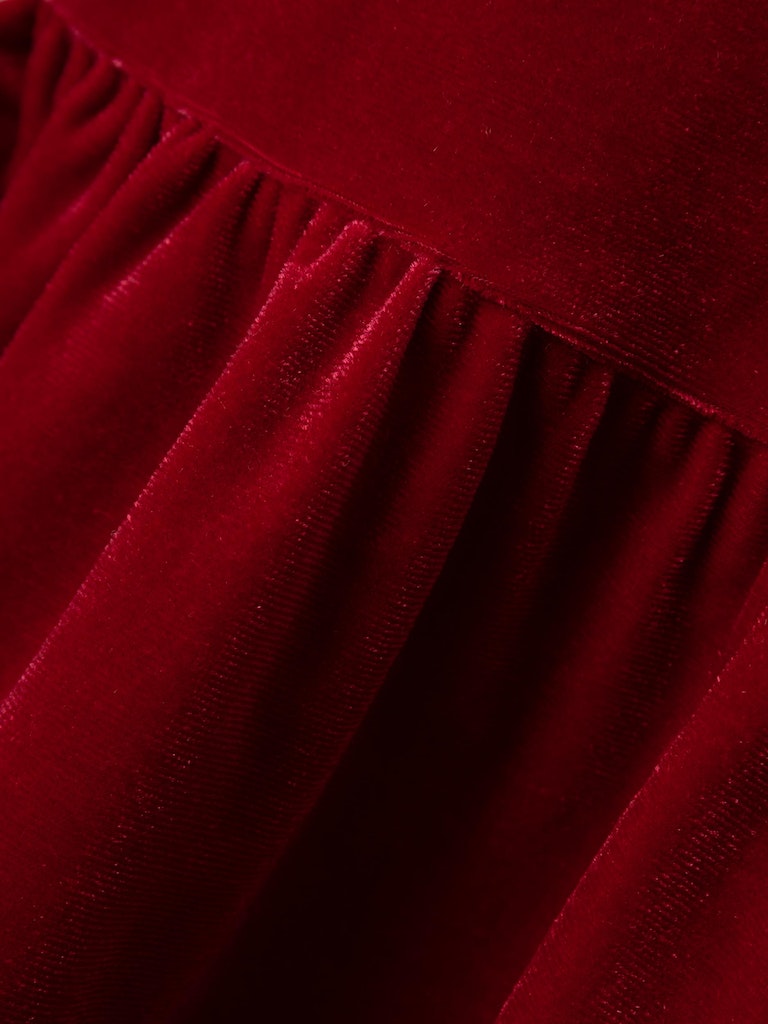 Name It Kjole SL Revel Velour Jester Red - Billede 3