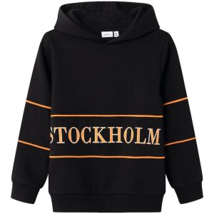 Name It Hættetrøje Hoodie LS Skalle Black