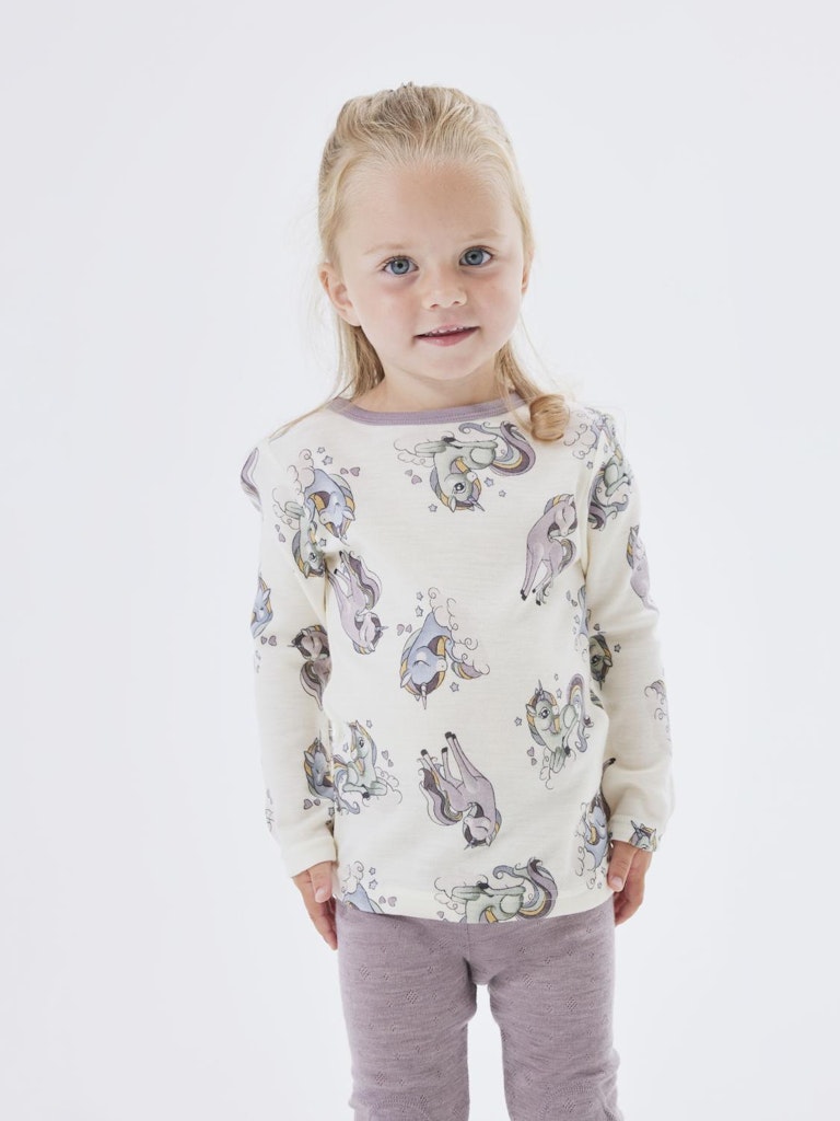 Name It Uld Bluse LS Willitus Snow White - Billede 4