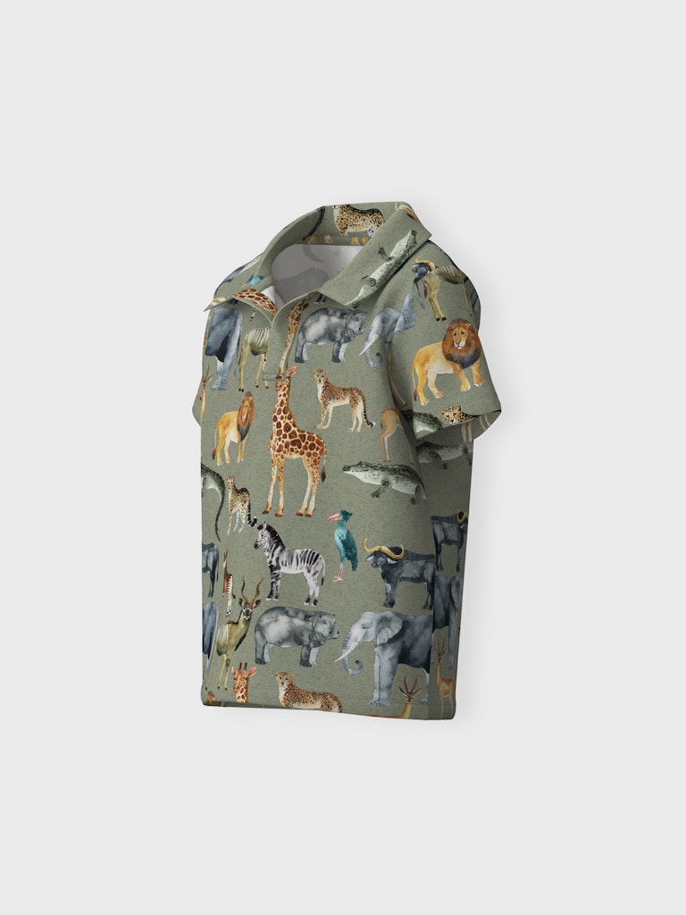 Name It Polo SS Jale Oil Green - Billede 3