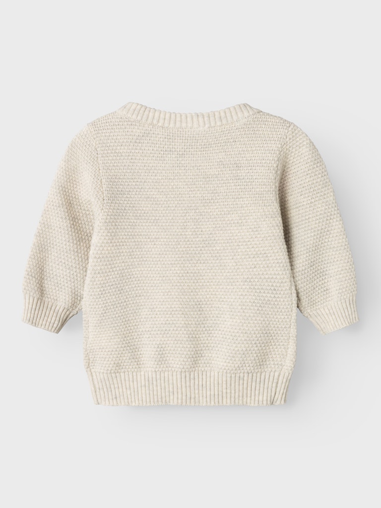 Name It Cardigan LS Baby Strik Heart Peyote Melange - Billede 3